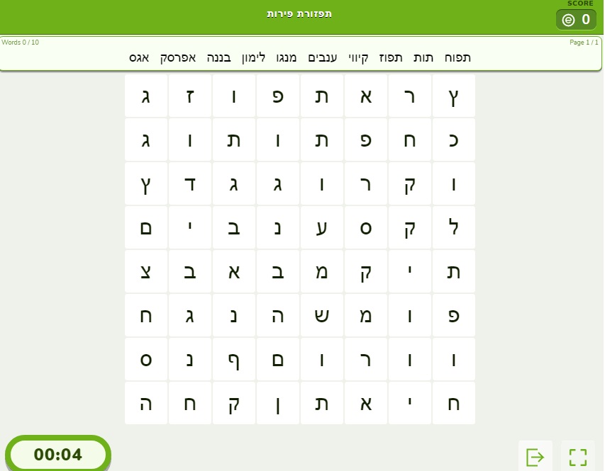  תפזורת פירות