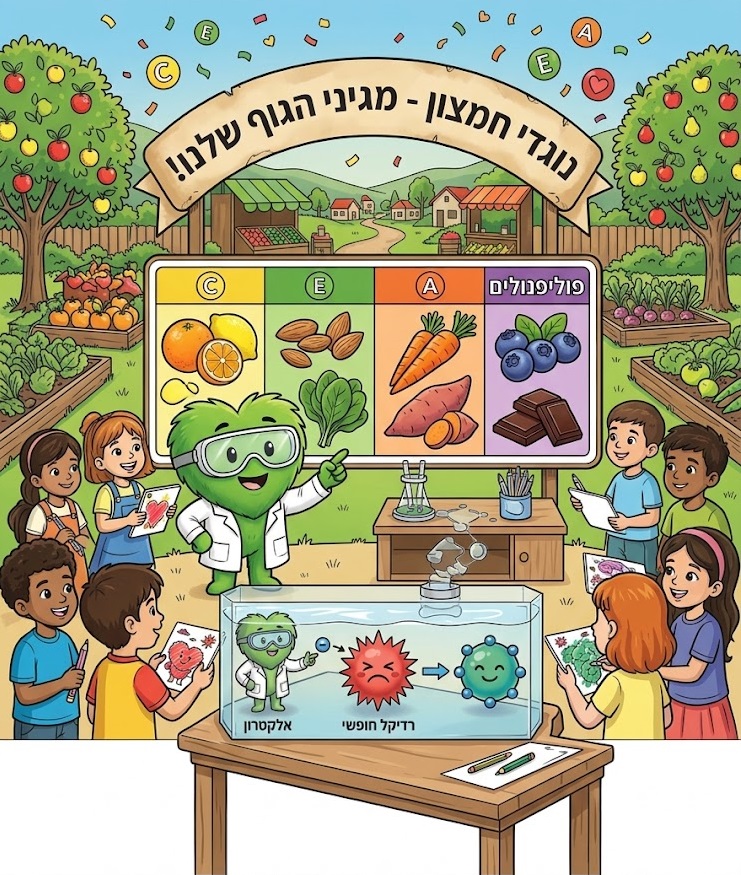 עיתון ילדים - נוגדי חמצון: גיבורי העל של הגוף שלנו - נוגדי חמצון