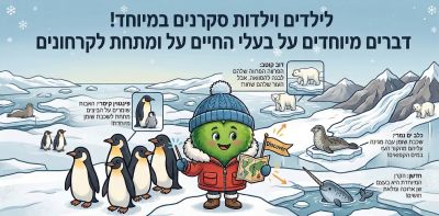 עיתון ילדים - הממלכה הלבנה: הקרחונים  - בעלי החיים בקרחונים