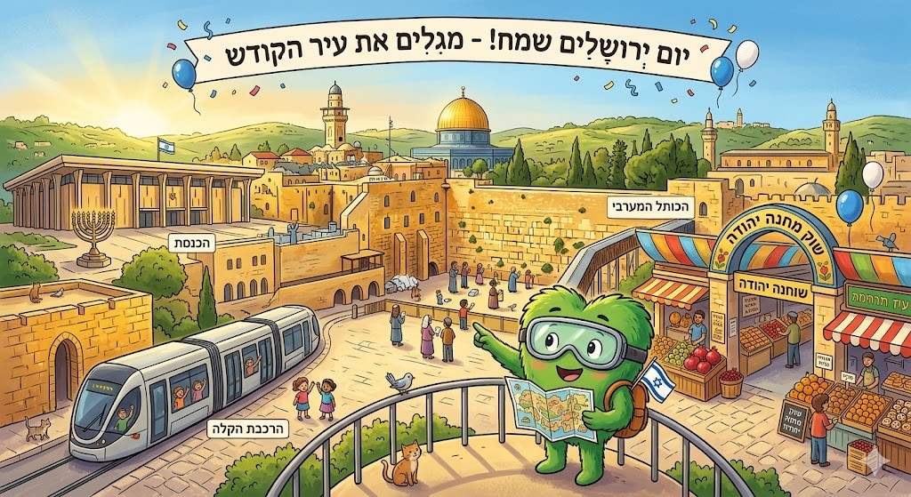 עיתון ילדים - עיר של זהב, היסטוריה וקסם: חוגגים את יום ירושלים! - יום ירושלים